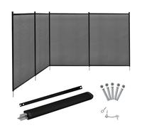 SOARS Lot de 4 Barrières Extérieur 360 X 125 CM, Clôture Piscine avec Pieds en Acier Inox, Gabarits de Perçage, Résistant aux Intempéries et à l'Usure, pour Piscine, Jardin, Étang, Balcon