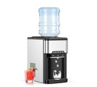 SOARS Machine A Glacons 3 en 1, Distributeur Eau Froide & Chaude, Réservoir d'Eau de 3L, Fabrication Glace 19KG/24H, Refroidissement par Compresseur pour Maison, Bureau