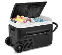 SOARS Mini Réfrigérateur Électrique 40L, Glacière à Compression 12/24V, -20℃-20℃, Mode Max/Eco, Double Zone, pour Voiture, Camion, Camping, Chambre, 79 X 47 X 46,5 CM