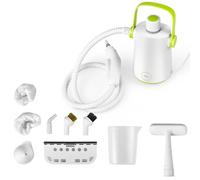 SOARS Nettoyeur Vapeur 1000 W, Pression 3 Bar, Température 95 ℃, Temps de Chauffe 2,5 Min, Réservoir d’Eau 300ML, avec 10 Accessoires, Nettoyeur Vapeur à Main pour Canapé, Sol, Cuisine (Vert+Blanc)