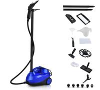 SOARS Nettoyeur Vapeur à Main 2000W, Pression Vapeur : 4 Bar, Max. 108℃, Temps de Préchauffe : 5-6 Min, Réservoir d'Eau : 1,5L, avec 19 Accessoires, pour Canapé, Sol, Fenêtre, Cuisine (Bleu)