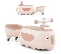 SOARS Porteur Enfant, Voiture Enfant avec Lumières, Remorque Amovible, 6 Roues Universelles, Charge 25 KG, Espace de Rangement Caché, Cadeau pour Garçon & Fille 1 an + (Café)