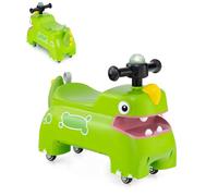 SOARS Porteur Enfant, Voiture Enfant Dinosaur Mignon, avec Lumières, Sons, Dents Pressables, Charge 25 KG, Espace de Rangement Caché, Cadeau pour Garçon & Fille 18 Mois + (Vert)