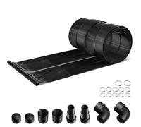 SOARS Réchauffeur Solaire, Lot de 2 Panneaux Solaire Piscine Hors Sol, Matériau PE de Qualité, Set d’Accessoires Complets, pour Piscine Jusqu’à 12000L d’Eau, Noir (5 x 0,75 m)