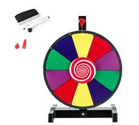 SOARS Roue de la Fortune à Tourner 12'', Roue de Prix Rotative avec Marqueur pour Tableau Blanc & Éponge, pour Jeux de Mots, Nouvel an, Fête (φ30 CM, 10 Emplacements)