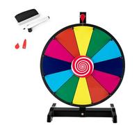 SOARS Roue de la Fortune à Tourner 15'', Roue de Prix Rotative avec Marqueur pour Tableau Blanc & Éponge, pour Jeux de Mots, Nouvel an, Fête (φ32 CM, 12 Emplacements)