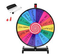 SOARS Roue de la Fortune à Tourner 18'', Roue de Prix Rotative avec Marqueur pour Tableau Blanc & Éponge, pour Jeux de Mots, Nouvel an, Fête (φ48 CM, 14 Emplacements)