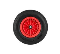 SOARS Roue Gonflable 4.80/4.00-8 pour Brouette/Chariot - 250 kg Max - Diamètre 40 cm, Alésage Ø20 mm, Largeur 10 cm - Roulement à Aiguilles Robuste - Noir+Rouge (1P)