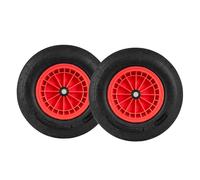 SOARS Roue Gonflable 4.80/4.00-8 pour Brouette/Chariot - 250 kg Max - Diamètre 40 cm, Alésage Ø20 mm, Largeur 10 cm - Roulement à Aiguilles Robuste - Noir+Rouge (2 PCS)