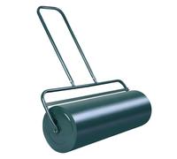 SOARS Rouleau à Gazon 48L, Grand Rouleau 65 X 32 CM, Rempli de Sable/Eau, Cadre Métallique avec Poignée en U & Bouchon de Vidange Amovible, Outillage de Jardin pour Cour, Prairie, Ferme (Vert-48L)