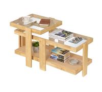SOARS Table Basse Gigogne Grande et Petite en Bois, 90 X 40 X 40 CM