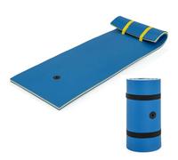 SOARS Tapis Flottant 213 X 67CM, Matelas Flottant en Mousse XPE 3 Couches Antidérapante, Coussin Roulable avec 2 Sangles, Corde de Sécurité 150 cm, Tapis Roulant 1 Personne Piscine Lac Plage