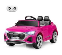 SOARS Voiture Électrique Enfant Audi SQ8 12V avec Télécommande à 2,4 GHz, Véhicule Electrique avec Phares LED, Musiqu et Double Moteur, 3 Vitesses 3-5 km/h, Charge 30 kg, 3+ Ans (Rose)