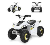 SOARS Voiture Electrique Enfant, Quad Electrique Enfants ATV 6V, Marche Avant/Arrière, Siège Ergonomique, Roues Antidérapantes, Chargeur Inclus, Charge 30 KG, pour Garçon & Fille 3 Ans + (Blanc)