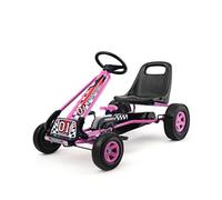 SOARS Voiture Enfant, Kart a Pedale avec Sièges Réglables en 2 Positions et 4 Roues Antidérapantes, Marche Avant et Arrière, Charge Maximale 30kg, Cadeau pour Enfant 3+ Ans (Rosé, 101 x 61 x 62 cm)