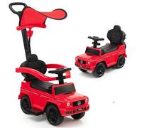 SOARS Voiture Enfant Mercedes-Benz, Porteur Bébé avec Barre Coulissante Amovible, Toit Pare-Soleil Réglable, Klaxon, Espace de Rangement Caché, Cadeau Enfant 1-3 Ans (Rouge)