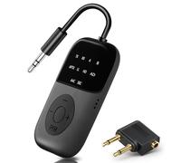 SOARUN Bluetooth 5.4 Transmetteur Récepteur, 2-en-1 Adaptateur Bluetooth Avion, Double Casque & 24H Autonomie - pour TV, Avion, Voiture, Tablettes, Casque TV sans Fil, Compatible AirPods & aptX