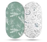 Soarwg Kids Oeko-tex100 - Lot de 2 draps de couffin confortables et légers pour bébé garçon et fille, pour berceau ovale, sablier et rectangulaire - Motif écureuil