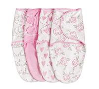 Soarwg Kids Paquet de Couverture d'emmaillotage de bébé, 0-3 Mois bébé réglable Nouveau - né emmaillotage Ensemble, bébé Doux Coton Biologique, Essentiels pour Les bébés des Deux sexes, Paquet de 4