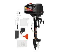 SoarYoolin 3.6CV Moteur Hors Bord 2 Temps, Déplacement 55CC Vitesse 5500RPM | Moteur Electrique Bateau Système D'allumage Cdi Capacité Du Réservoir 1.5L Max Sortie 2.6KW Bruit 80dB Démarrage Manuel