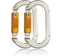 SOB Mousquetons Escalade Clips de Mousqueton à Verrouillage Automatique Aluminium Mousquetons Robustes pour Escalade, Descente en Rappel, 22 KN, Certification CE 2 Pièces