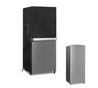 Sobana Housse de congélation verticale imperméable pour extérieur avec double fermeture éclair pour mini congélateur compact de 5 à 7,5 cube (58,4 x 58,4 x 142,2 cm (l x P x H), noir)