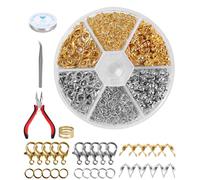 SOBEAU 454 Stück Kettenverschluss Set, Verschlüsse Hummer Set,Armband Verschluss Set,Schmuckherstellung Set,mit Enthält Zange Schmuck Reparatur Set für Anfänger DIY Bastelbedarf