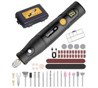 SOBEAU 4V Outils Rotatif sans fil Multifonction, Mini Perceuse sans fil Avec 111 Accessoires, Outil Rotatif 3 Vitesse 5000-18000 rpm/min, pour Gravure, Perçage, Meulage, Polissage,Découpe(Noir)