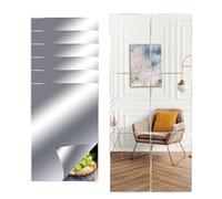 SOBEAU 6 Pièces Verre Miroirs Muraux Autocollant 30 X 20 cm,Antidéflagrant Carrés Flexible Miroir Acrylique Adhésif,Autocollant Miroir Collant Muraux Carrés Flexible pour Décoration Murale de Maison