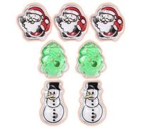 SOBEAU 7pcs Chaufferette Main Reutilisable,Poche Chauffe,Chaufferettes De Poche Chaleur Instantanée,Contre Le Froid en Automne et en Hiver,Modèle de Noël