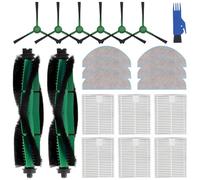 SOBEAU Accessoires pour iRobot Roomba Y0110/ Y0112/ Y0140 Aspirateur, 2 Brosse Principale, 6 Filtres HEPA, 6 Brosses Latérales, 6 Chiffon, Pièces de Rechange pour iRobot Roomba