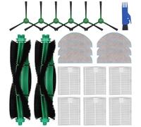 SOBEAU Accessoires pour iRobot Roomba Y0110/ Y0112/ Y0140 Aspirateur, 2 Brosse Principale, 6 Filtres HEPA, 6 Brosses Latérales, 6 Chiffon, Pièces de Rechange pour iRobot Roomba