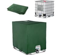 SOBEAU Bache pour Cuve 1000L IBC, Bache de Reservoir d'eau,Anti-UV Anti-poussière Recuperateur d Eau de Pluie Bouchon, Bâche de Protection Container Cuve IBC Réservoir, 116 x 100 x 120 cm, Vert