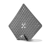 SOBEAU Duschmatte rutschfest 53x53cm-Quadrat Duschmatten BPA-Frei - Antirutschmatte für Die Dusche mit Abflusslöchern für Schimmel- und Pilzresistenz(Grau)