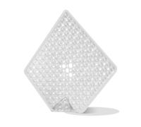 SOBEAU Duschmatte rutschfest 53x53cm-Quadrat Duschmatten BPA-Frei - Antirutschmatte für Die Dusche mit Abflusslöchern für Schimmel- und Pilzresistenz(Transparent)