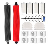 SOBEAU Kit d'accessoires pour Roborock Q5 Pro+/Q5 Pro/Q8 Max+/Q8 Max, 2 Brosse Principale, 4 Filtres, 6 Chiffons, 6 Brosses Latérales, 6 Sacs à Poussière, Pièces de Rechange pour Roborock Q5 Pro+