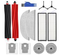 SOBEAU Kit de 13 Accessoires pour Roborock S8 MaxV Ultra, 2 Brosses Principales, 2 Filtres HEPA, 2 Chiffons de Nettoyage, 2 Lingettes Latérales, 2 Brosses Latérales, 2 Sacs à Poussière, Pièces de rech