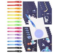 SOBEAU Lot de 16 Crayons à Encre Invisible Avec Lumière UV，8 Couleurs, Inclut 20 Carnet de Notes，Cadeaux Anniversaire pour Les Garçons et Les Filles，Cotillons et Jouets Pinata