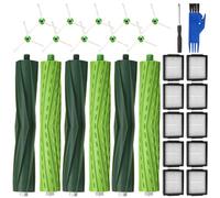 SOBEAU Pièces d'rechange pour iRobot Roomba i7 i7+ i1 i1+ i3 i3+ j7 j7+i4 i4+ E5 E6 Aspirateur, Accessoires pour Roomba i/e/j Série, 3 Sätze Brosses en Caoutchouc, 10 Filtre, 10 Brosses Latérale