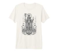 Sobek Crocodile God Ancien Egypte Monochrome Art T-Shirt Haut de Gamme