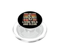 Sober and Feral Living Wild and Clean PopSockets PopGrip pour MagSafe