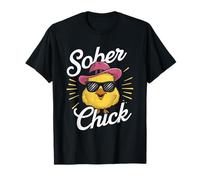 Sober Chick Funny Alcohol Abstinence Recovery Femmes Sobriété T-Shirt