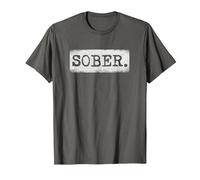 Sober Sober Sobriety Récupération de sobriété T-Shirt, Homme, Asphalte, L