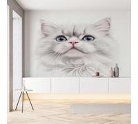 Sobhdga Chat Mignon Pet Papier Peint Adhesif Mural, Cat Animal de Compagnie Papier Adhesif pour Meuble, Revêtement Mural Décoratif Impermeable, Pour Cuisine Salle de Bains, 430x300