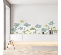 Sobhdga Fleurs Simple Moderne Botanique Papier Peint Adhesif Mural, Floral Plantes Papier Adhesif pour Meuble, Revêtement Mural Décoratif Impermeable, Pour Cuisine Salle de Bains, 150x105
