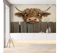 Sobhdga Papier Peint Bovin Rural Ferme 100x70, Animaux de la Ferme Papier Peint Adhesif Mural, Film Autocollant Meuble Décoratif, Rouleau Autocollant pour Chambre Salon