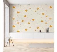 Sobhdga Papier Peint Étoiles Mignon Kawaii Ciel Étoilé 350x256, Star Cute Dessin Animé Papier Peint Adhesif Mural, Film Autocollant Meuble Décoratif, Rouleau Autocollant pour Chambre Salon