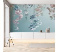 Sobhdga Papier Peint Floral Pétale Printemps 400x280, Fleurs Naturel Plantes Papier Peint Adhesif Mural, Film Autocollant Meuble Décoratif, Rouleau Autocollant pour Chambre Salon