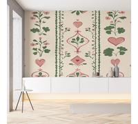Sobhdga Papier Peint Floral Plantes Rétro Fleurs 100x70, Vigne Naturel Décor Papier Peint Adhesif Mural, Film Autocollant Meuble Décoratif, Rouleau Autocollant pour Chambre Salon