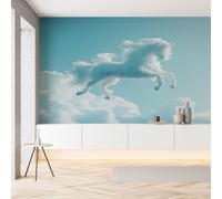 Sobhdga Papier Peint Licorne Nuage Mignon 200x140, Rêves Animaux Fantaisie Papier Peint Adhesif Mural, Film Autocollant Meuble Décoratif, Rouleau Autocollant pour Chambre Salon
